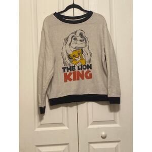 Disney lion King sweater beige with black trim size extra large